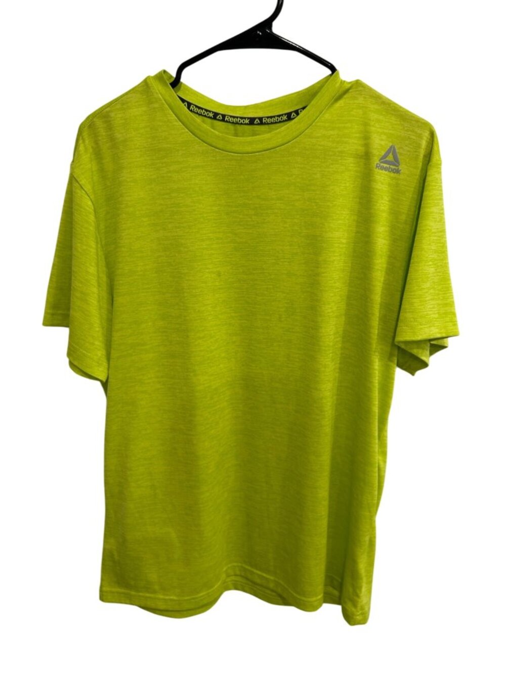 Reebok Crewneck Short Sleeve Athletic T-Shirt Lime Green Sz Medium Athleisure